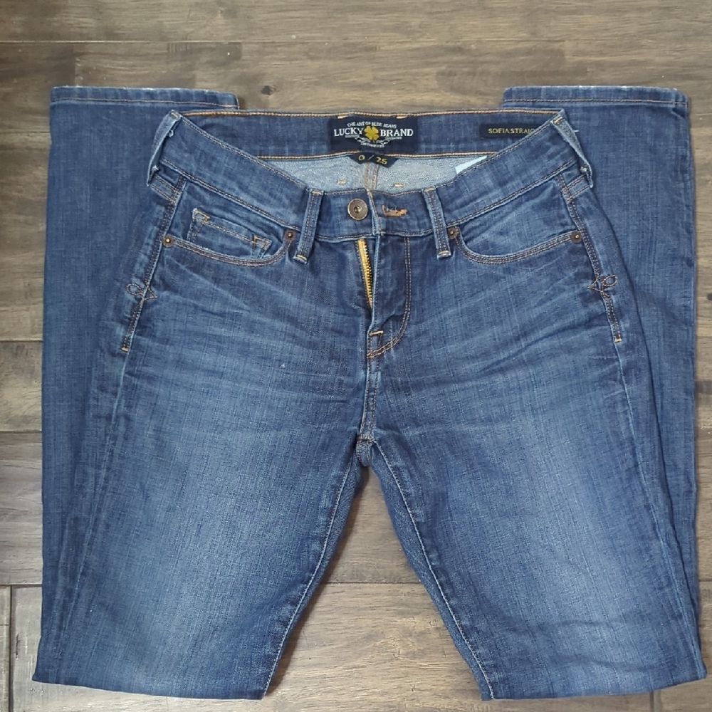Lucky Brand Women's Dark Blue Straight Leg Jeans